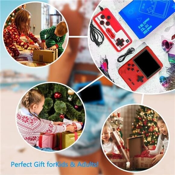 Retro Handheld 400 NES SNES Classic Games Console System Handheld Portable RED - Picture 5 of 6